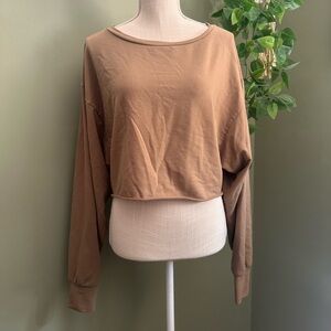 Casual Tan Long Sleeve Women's Top